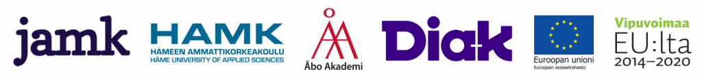 Projektin toteuttajien logot ja Euroopan sosiaalirahaston logot 