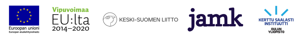 Logot EAKR Vipuvoimaa Keski-Suomen liitto Jamk Oulun yliopisto KSI